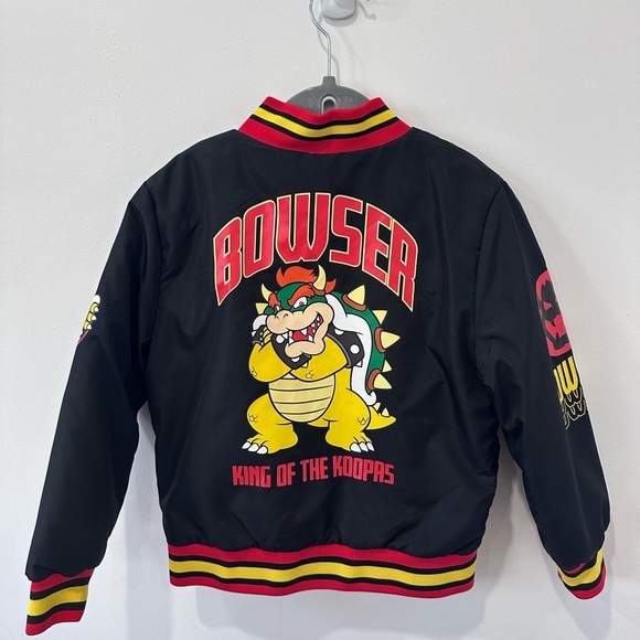 Nintendo Super Mario Bomber Jacket, Bowser Jacket Size 5/6 - Picture 6 of 12